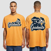 1059 "Finally" Abschluss Oversize T-Shirt beidseitig bedruckt